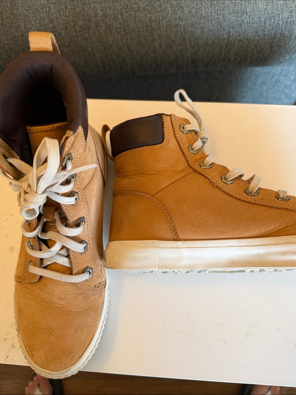 Timberland Tan and Dark Brown Women's Ankle Booties